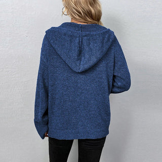 Relaxed Hooded Knit Cardigan – Soft, Cozy & Layer-Ready
