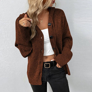 Relaxed Hooded Knit Cardigan – Soft, Cozy & Layer-Ready