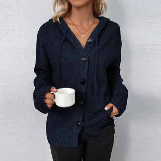 Relaxed Hooded Knit Cardigan – Soft, Cozy & Layer-Ready
