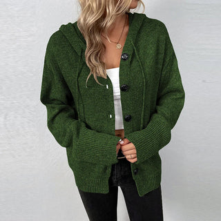Relaxed Hooded Knit Cardigan – Soft, Cozy & Layer-Ready
