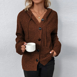 Relaxed Hooded Knit Cardigan – Soft, Cozy & Layer-Ready