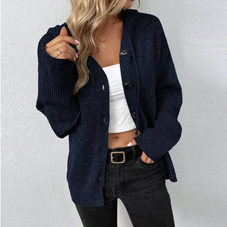 Relaxed Hooded Knit Cardigan – Soft, Cozy & Layer-Ready