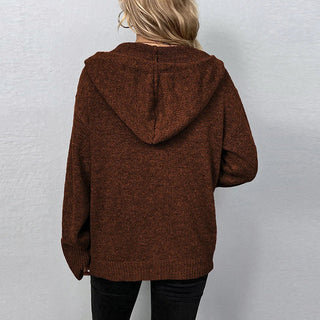 Relaxed Hooded Knit Cardigan – Soft, Cozy & Layer-Ready