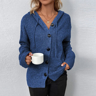 Relaxed Hooded Knit Cardigan – Soft, Cozy & Layer-Ready
