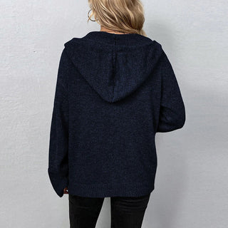 Relaxed Hooded Knit Cardigan – Soft, Cozy & Layer-Ready