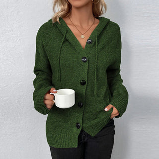 Relaxed Hooded Knit Cardigan – Soft, Cozy & Layer-Ready